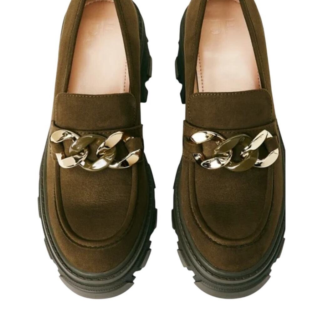 JustFab Drew Lug Sole Loafer Shoes Size 9‎